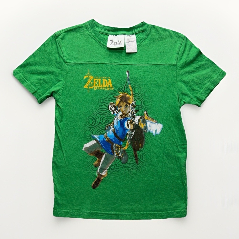 Nintendo Legend of Zelda Shirt Youth XL Green Video Game T-Shirt Boys Link Tee